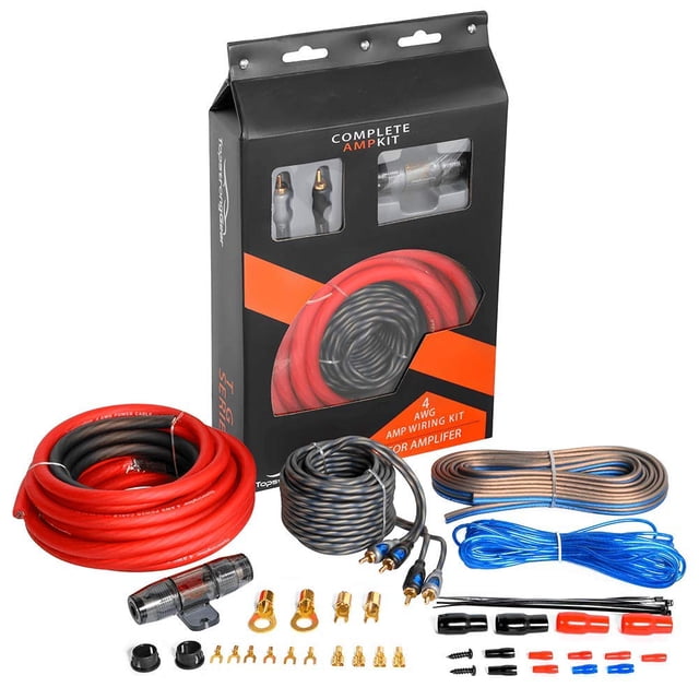 Kit de cableado para instalación de amplificadores, calibre 4, TOPSTRONGGEAR