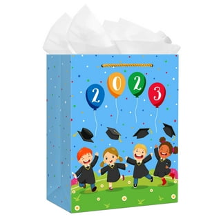 Hallmark 13 Large Graduation Gift Bag with Tissue Paper (Gold and