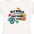 thumbnail image 4 of Inktastic In a World You Can Be Anything Be Kind Autism Awareness Boys or Girls Long Sleeve Baby Bodysuit, 4 of 5