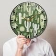 thumbnail image 5 of Cute Cactus Wall Clock Silent Non-Ticking Round 10 Inch Quartz Battery Operated Wall Clock for Kitchen,Bedroom,School,Living Room Home Decor, 5 of 7
