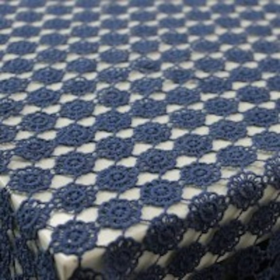 Stylish Fabric Denim 47" Chemical Lace Pattern Fabric for DIY Projects by the Yard - 1 Yard