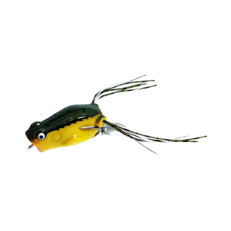 UDIYO 4cm/7.5g Fishing Lure Dual Hooks with Tassels Spinner Sequin Hollow  Simulated Long Casting Artificial Soft PVC Snakehead Frog Bait Fishing  Supplies 