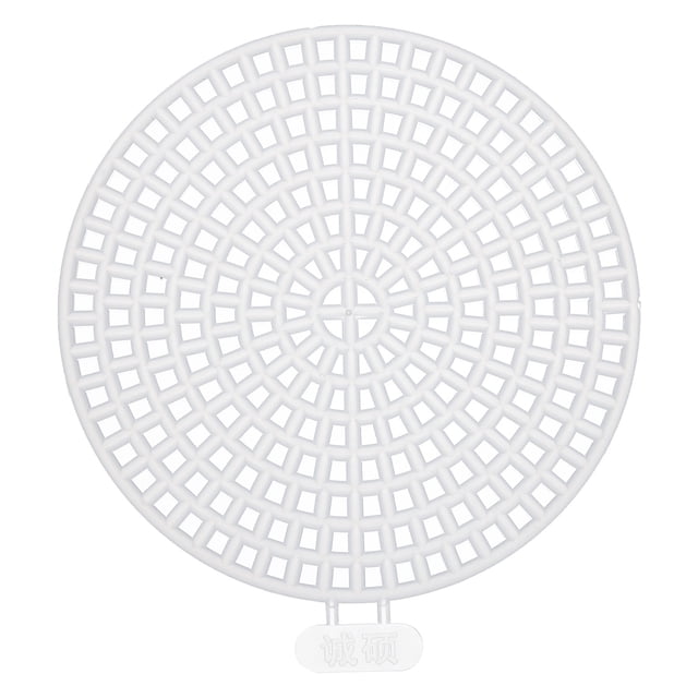 Unique Bargains 5pcs 2.4' Plastic Mesh Canvas Sheet 16 Count Round Needlepoint Blank Canvas for Embroidery, White