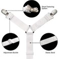 thumbnail image 4 of 2 Pieces Fitted Sheet Fasteners, Adjustable Bed Sheet Straps, Fitted Sheet Attachment for All Beds and Mattresses, White, 4 of 5
