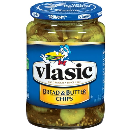 (3 Pack) Vlasic: Bread & Butter Chips Mildly Sweet & Spicy Pickles, 24 Fl