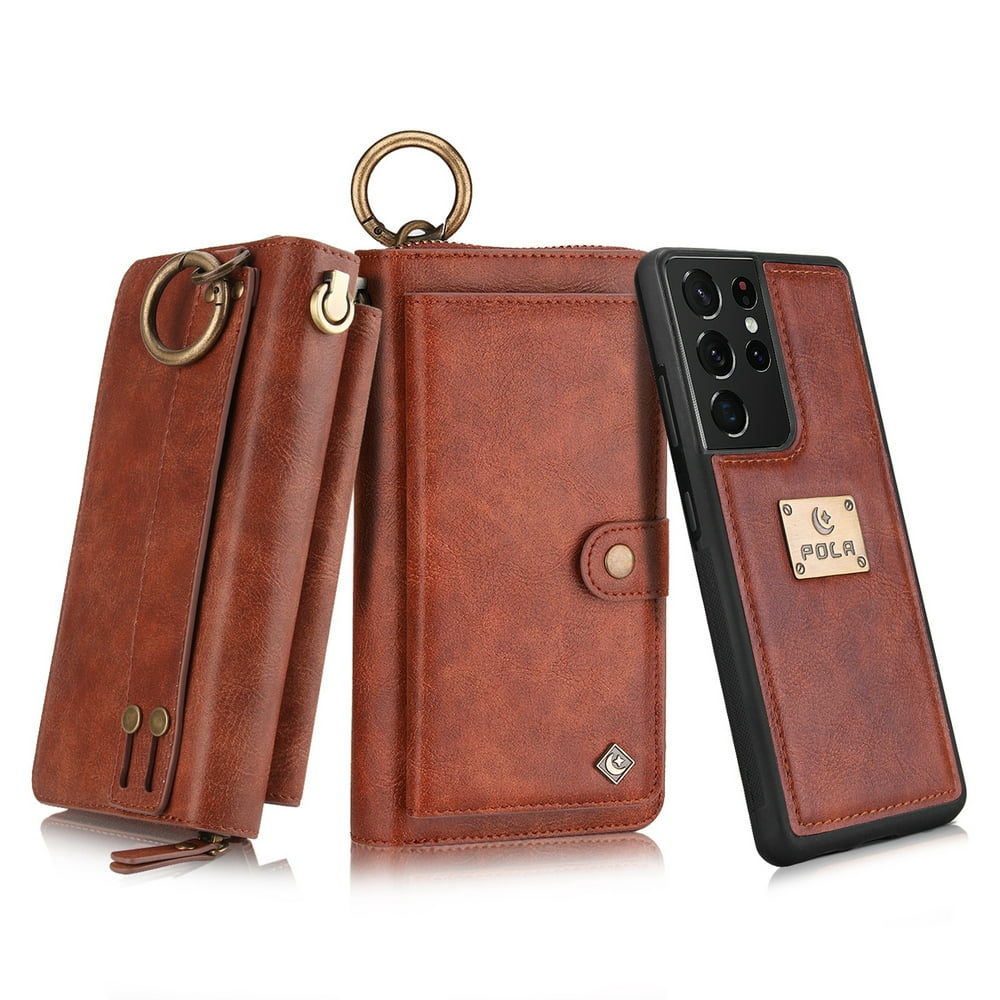 genuine leather iphone 14 pro max wallet case