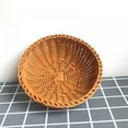 thumbnail image 3 of Handwoven Wicker Bread Basket Small Rattan Fruit Bowl-22x8cm/8.67x3.15in-, 3 of 5