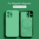 thumbnail image 1 of Magsafe-Funda de silicona líquida Original para iPhone, fundas magnéticas de carga inalámbrica para iPhone 14, 11, 13, 12 Pro Max, Mini, XR, X, XS, 8 Plus, SE, 1 of 4