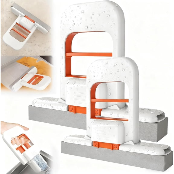 YEPOLERCE 2PCS Mini Foldable Desktop Mop, Reusable Wet Dry Wall Dust Cleaner for Windows Mirrors Car Home Kitchen