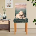 thumbnail image 4 of Yayeee 2 Pack Dining Chair Covers Stretch Parson Chairs Slipcovers Seat Protector, Mountains at Dawn, 4 of 6