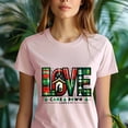 thumbnail image 5 of Graphic T-Shirt Love Came Down Luke 2:11 Bible Verse for Women, Light Pink, Size 2XL, 5 of 6