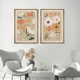 thumbnail image 4 of IDEA4WALL Framed Canvas Print Wall Art Set Mid-Century Gallery Abstract Pastel Flower Blossom Collage Fine Art Farmhouse/Country Wall Decor for Living Room, Bedroom, Office - 24"x36"x2 Natural, 4 of 5