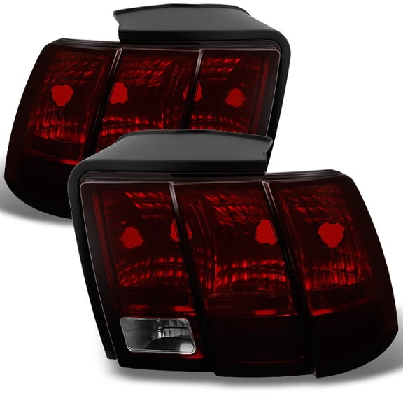AKKON - For Ford Mustang Dark Red Tail Lights Brake Lamps Driver Left Passenger Right Side Replacement Pair