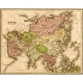 thumbnail image 2 of Vintage Maps 18x15 Black Ornate Wood Framed with Double Matting Museum Art Print Titled - Asia 1835, 2 of 4