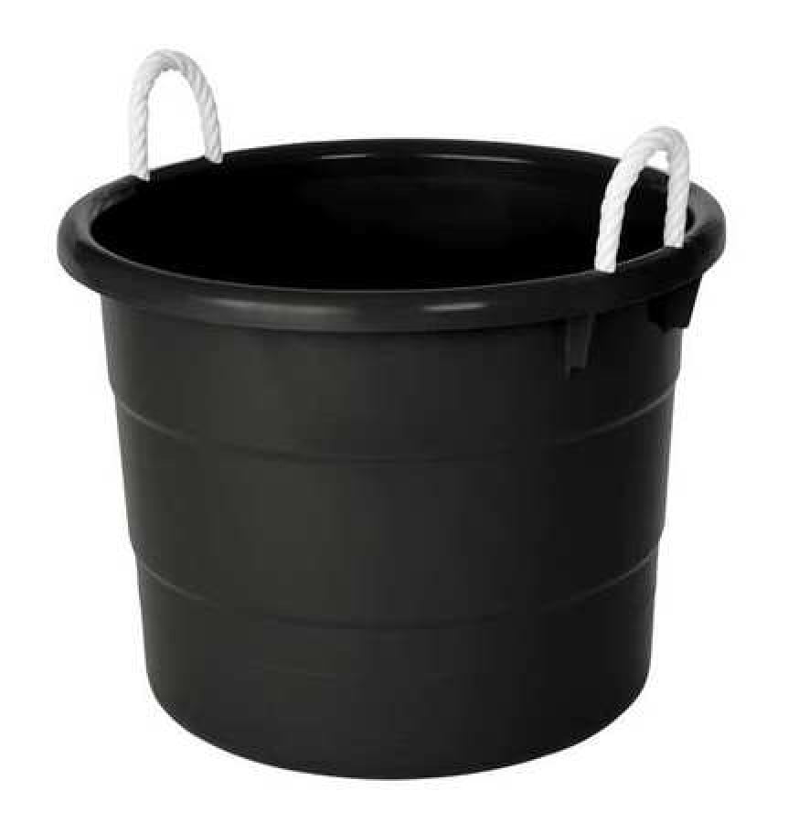 ZORO SELECT Storage Tub with Rope Handles, 18Gallon, Black Walmart
