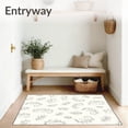 thumbnail image 3 of ODIKA 8'x10' Machine Washable Non-Slip Area Rug, Botanical Scrollwork with Subtle Leaf and Vine Interplay High Traffic Rug, Black, 463944, 3 of 7