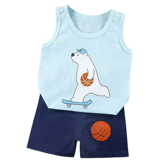 Futezty Toddler Boys Clothes Summer Outfit Sets, Toddler Boys Girls Short Sleeve Independence Day Letter Prints T Shirt Tops Patchwork Shorts Outfits