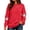 Red, variant on Womens Oversized Sweatshirts Spooky Season Cute Ghost Sleeve Graphic Vintage Y2K Crew Neck Streetwear Pullover Tops Fall Winter Clothes Beige L