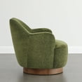 thumbnail image 6 of Spruce & Spring Modern Upholstered Swivel Accent Chair with Wood Base Green, Single, 6 of 10