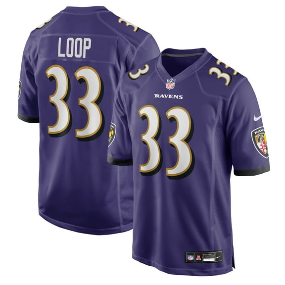 Men's Nike Tyler Loop Purple Baltimore Ravens Team Game Jersey