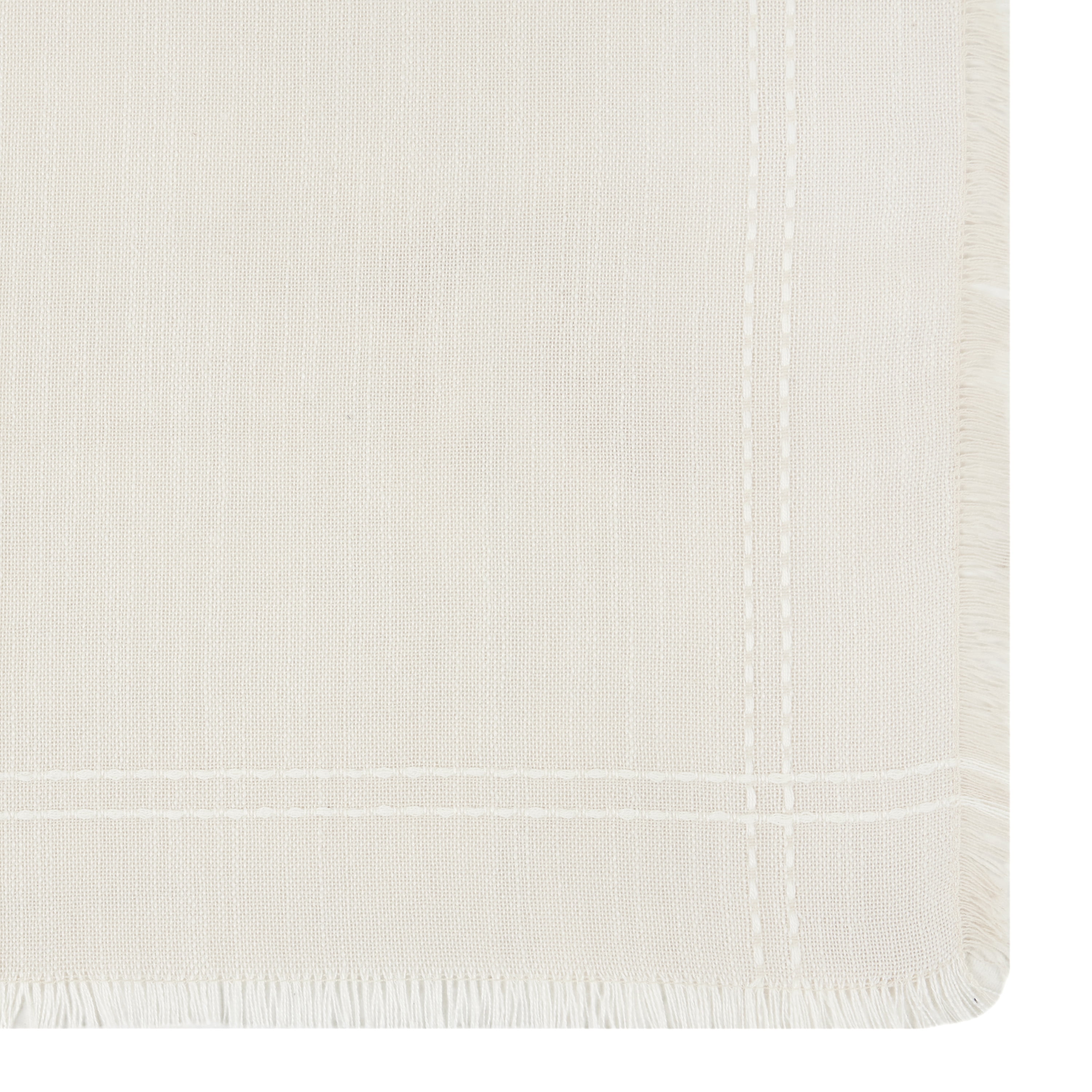 (2 pack) Better Homes & Gardens BG FRINGE 4PK NP - 20 x 20 - Beige - 57% Polyester/43% Cotton