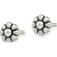 thumbnail image 2 of Sterling Silver Antique Flower Stud Earrings (5 X 5) Made In Thailand qe3390, 2 of 5