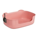thumbnail image 1 of Your Holiday One Piece Litter Box Open Top Large Spill Proof Anti Kick Out High Sided Tray Plastic Pet Supplies In Peach Pink Pink, 1 of 6