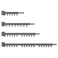 thumbnail image 6 of CJC Retractable Clothes Drying Rack - Wall Mounted Clothes Hanger Rack - Collapsible, Space Saving - Black One-Fold (60 CM), 6 of 6
