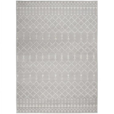 HomeRoots  5 x 7 ft. Gray & Ivory Berber Pattern Area Rug - Gray Ivory - 5' x 7'