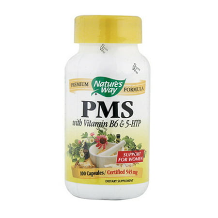 Natures Way Pms avec de la vitamine B6 et 5-HTP capsules pour les femmes Support - 100 Ea