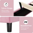 thumbnail image 5 of AOILE Platform Bed Frame with Upholstered Headboard, Fabric Upholstered Bed Frame with Adjustable Headboard, Bed Frame with Diamond Pattern and Soft Fabric, Wood Slat Support, Grey, Pink, Beige, 5 of 7