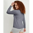 thumbnail image 3 of Hanes Originals Women's Tri-Blend Long-Sleeve T-Shirt Athletic Navy Heather 2XL, 3 of 4