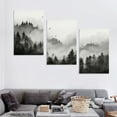 thumbnail image 4 of ONETECH Large Wall Decor Mountain Canvas Wall Art Framed Living Room Decor Foggy Forest Bedroom Decor Bird Office Decor Room Decor 12''x16''X3 Panels, 4 of 4