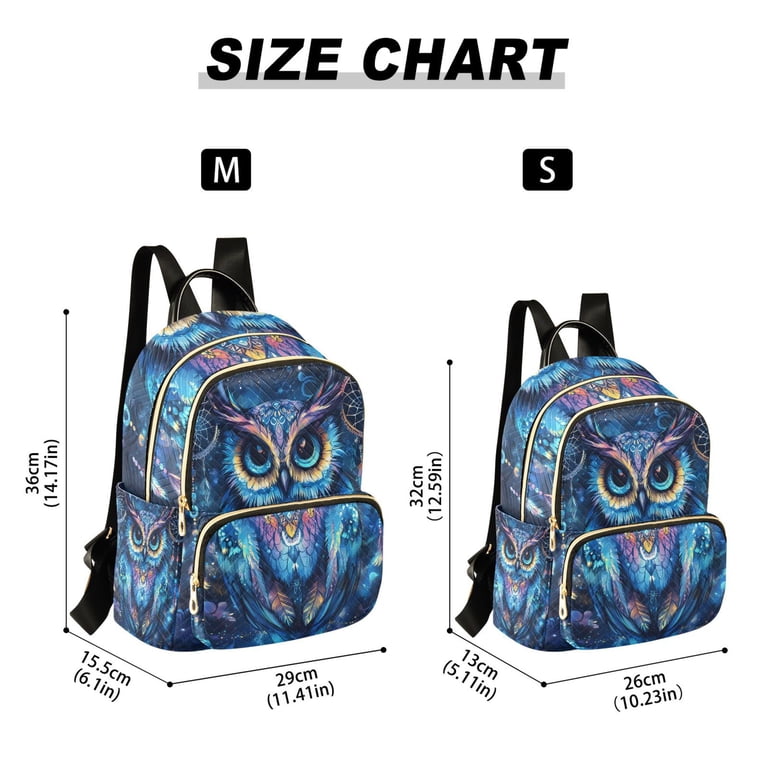 NEW T-Shirt & Jeans Owl face Graphic Mini Backpack FORMRS Mini Backpack Purse for Women Travel Daypack Casual  main image 4