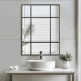 thumbnail image 2 of MAYEERTY 39x30 Iron Right-Angle Rectangle Black Pane Hanging Mirror, 2 of 4