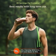 The Genius Brand Protein Powder - Chocolate + Adaptogenic Mushroom Blend - Plant-Based Protein with Turkey Tail for Gut Health - Daily Muscle Recovery & Immune Support - 20 Servings
