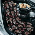 thumbnail image 2 of Binienty Floral Skull Car Sweat Towel Seat Cover Breathable Waterproof Bucket Seat Cover For Car Van Suv Truck Auto Interior Accessories for Women Girly, 2 of 8
