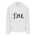 thumbnail image 5 of Aboser Womens Fuzzy Sherpa Pullover Hoodies Fluffy Fleece Sweatshirt Cute Love Printed Tops Winter 2026 Warm Plush Hoodie Drawstring Long Sleeve Loungewear with Pockets, 5 of 7