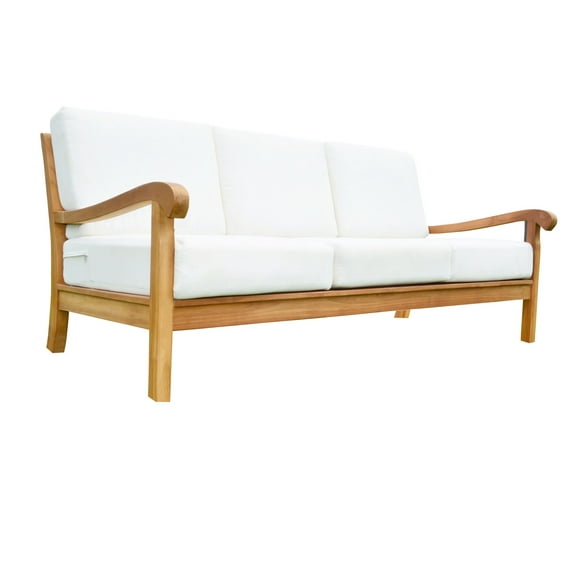 Napa 1 Pc Sofa Set: Sofa With Cushions in Sunbrela Fabric #57003 Canvas White