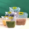 thumbnail image 3 of Reusable Freezer Bags, 5Pcs Transparent Sealed Storage Bag Reusable  Bags  Bags Reusable Grain Storage Bag for Rice Cereals Flour Nuts, 3 of 7
