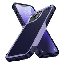 ELEHOLD for iPhone 14 Plus 2022 Fit Case, Military-Grade Dual Layer Raised Frame Screen & Camera Lens Protective Armor Hybrid PC TPU Anti-Drop Shockproof Slim Rugged Case,Purple