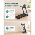 thumbnail image 2 of Walking Pad Treadmill with Incline, Foldable with Handle & Desk, LED Display, Multi-Mode App, Shock Absorption, 200 lbs Capacity walk pad, Walking Pad walkingpad treadmill, Black, 2 of 8