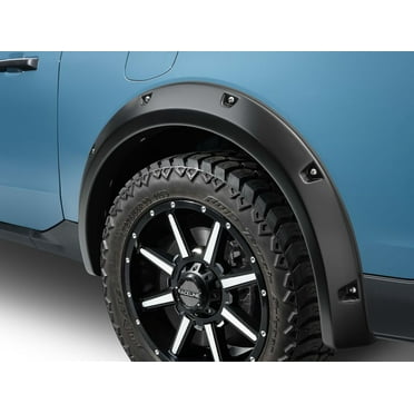 Bushwacker by RealTruck Pocket/Rivet Style Rear Fender Flares | 2-Piece Set, Black, Smooth Finish | 20142-02 | Compatible with 2022 - 2024 Ford Maverick
