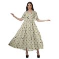 thumbnail image 4 of Moomaya Robe d'Été en Coton Slub Imprimée pour Femmes Grande Taille Robes pour Dames, 4 of 4