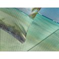 thumbnail image 4 of Ambesonne Tropical Quilted Bedspread Set 3 Pcs, Surreal Sea Palm Tree, Queen Size, Fern Green Turquoise, 4 of 5