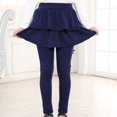 thumbnail image 2 of LEKDFST Girls Leggings Toddler Pants Leggings for Girls School Uniform Tutu Kids Ruffle Skirt Pull On Warm Clothes, 2 of 7