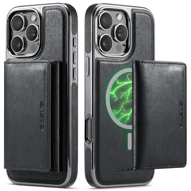 Casus Funda Tipo Cartera Para Iphone 16 Pro Max Compatible Con Magsafe Para Hombres Y Mujeres Funda Magnética Desmontable Para Teléfono Con Ranura Para Tarjeta Para Iphone 16 Pro Max 6,9 Pulgadas (Neg