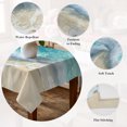 thumbnail image 5 of Summer Beach Coastal Table Cloth Waterproof Tablecloths, Watercolor Seaside Waves Ocean Tablecloth Dining Table Cover for Kitchen Party Tabletop Outdoor, Rectangle Tablecloth 60x102 Inch, 5 of 9