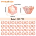 thumbnail image 2 of Uxcell 100 Pcs Cuentas de Vidrio en Forma de Flor para Hacer Joyas, Cuentas Espaciadoras en Forma de Trompeta de Vidrio para Suministros de Manualidades de Collares, Aretes, Pulseras, Naranja, 2 of 5