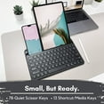 thumbnail image 3 of Macally Small Bluetooth Keyboard for iPhone iPad and Tablet - Multi Device Compatibility - Bluetooth Tablet Keyboard (Built-in Stand/Slot) - 78 Key iPad Wi, 3 of 7